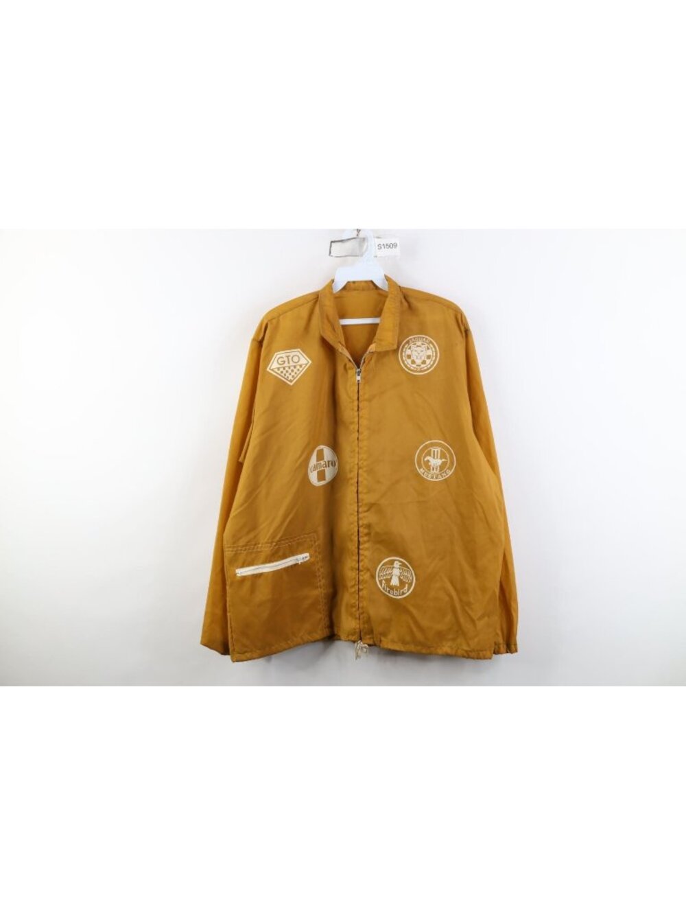 Vintage 60s 70s Mens XL Camaro Mustang Firebird GTO Jaguar Car Racing Jacket USA